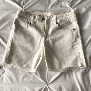 White Denim Short